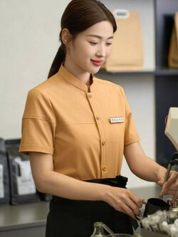 ชุดพนักงานบาริสต้า ชุดพนักงานร้านกาแฟ ชุดพนักงานร้านอาหาร ชุดพนักงานเสริฟ