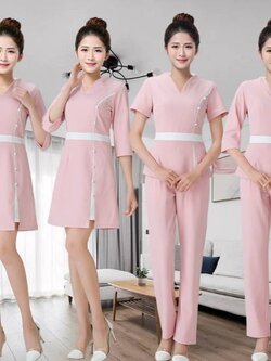 ชุดนวดสปา ชุดพนักงานคลินิกความงาม ชุดพนักงานต้อนรับ