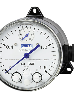 Differential pressure gauge with micro switches Model DPGS40
