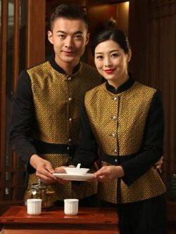 เสื้อพนักงานเสริฟร้านอาหาร โรงแรม รีสอร์ท