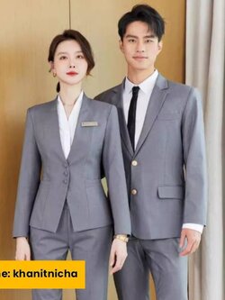 ชุดทำงานทางการระดับไฮเอนด์ ชุดสูท ร้านขายเครื่องประดับ แผนกต้อนรับโรงแรม ผู้จัดการแผนกต้อนรับ เสื้อผ้าทำงาน เสื้อกั๊ก