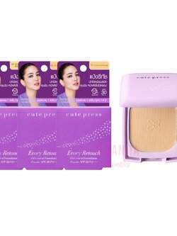 Cute Press คิ้วท์ เพรส แป้งพัฟ อิเวอร์รี่ รีทัช ออยล์ คอนโทรล ฟาวเดชั่น พาวเดอร์ เอสพีเอฟ 30 พีเอ+++ (5 G)