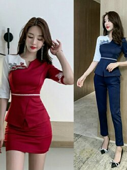 ชุดคลินิกความงาม ชุดนวดสปา ชุดพนักงานต้อนรับ