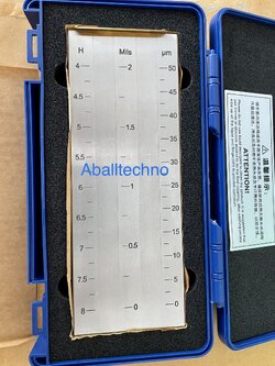 Fineness of Grind Gauge 0-15um 0-25um 0-50um 0-100um