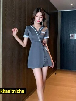 ชุดซาวน่าสปาแช่เท้า ชุดนวดเท้าระดับไฮเอนด์ ชุดนวด เดรสสีเทา สีแดง สีแอปริคอท