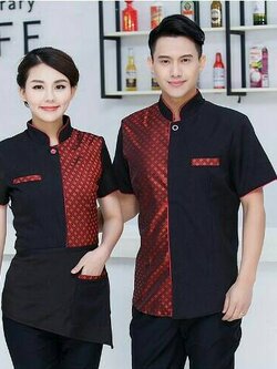 ชุดพนักงานต้อนรับ พนักงานเสริฟ ชุดพนักงานร้านอาหารไทย