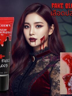 (พร้อมส่ง) เลือดปลอม หน้า ตัว แต่งคอสเพล ฮาโลวีน ผี ซอมบี้ (30 มล) Fake Blood for Cosplay Halloween Ghost Zombie (30 ML)