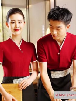 ชุดพนักงานเสริฟ ชุดพนักงานร้านอาหารญี่ปุ่น ร้านอาหารจีน โรงแรม รีสอร์ท