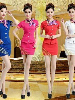 ชุดแอร์โฮสเตส ร้านทอง คาราโอเกะ ไนท์คลับ