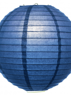 โคมไฟกระดาษ น้ำเงิน