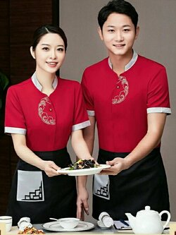 เสื้อพนักงานเสริฟ ร้านอาหารจีน ญี่ปุน