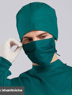 หมวกหมอผ่าตัด หมวกผ่าตัด หมวกพยาบาลห้องผ่าตัด หมวกห้องผ่าตัด