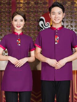 ชุดพนักงานต้อนรับร้านอาหาร ชุดพนักงานเสริฟ ชุดพนักงานกาแฟ