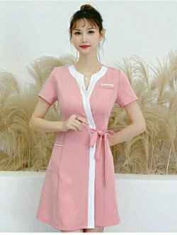 ชุดนวดสปา คลินิกความงาม ชุดพนักงานต้อนรับ