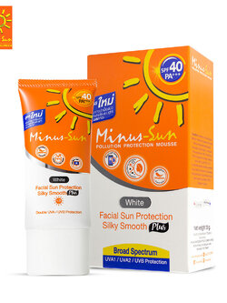 Minus-Sun SPF40 PA+++ (White) Pollution Protection Mousse 30 g.สีขาว / แถม minus 50 Sachet 5 g. 2 ซอง 162860