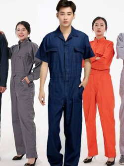 ชุดหมีช่าง ชุดหมีช่างก่อสร้างแถบสะท้อนแสง ชุดช่าง