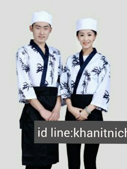 เครื่องแบบพนักงานเสริฟ ชุดฟอร์มพนักงานร้านอาหารญี่ปุ่น เกาหลี