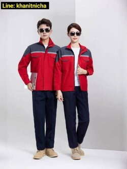 ชุดยินิฟอร์มช่าง ชุดช่างสะท้อนแสงแขนยาว ชุดช่างแบบหนา ทนต่อการสึกหรอและป้องกันสิ่งสกปรก