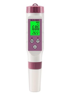 มัลติฟังก์ชั่นเครื่องวัดคุณภาพน้ำ Digital Water Quality Monitor Tester 7 in 1 TDS/ EC/ PH/ ORP/ SALT/ S.G/ TEMP