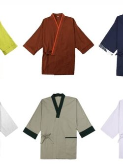 เสื้อเชฟญี่ปุ่น ชุดฟอร์มพนักงานร้านอาหารญี่ปุ่น เกาหลี