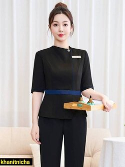 ชุดนวดสปา ชุดพนักงานร้านเสริมสวยระดับไฮเอนด์ ร้านนวดเท้า ร้านแช่เท้า ศูนย์สุขภาพความงาม