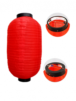 โคมญี่ปุ่น ไม่มีลาย สีแดง