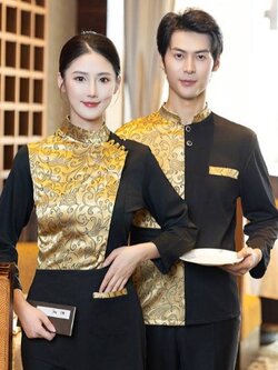 ชุดพนักงานเสริฟ ชุดพนักงานร้านอาหารไทย โรงแรม รีสอร์ท