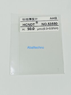 แผ่นสอบเทียบความหนาสี Foil Coating Thickness Gauge