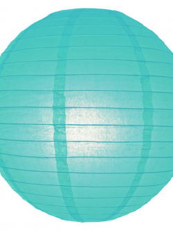 โคมไฟกระดาษ สีฟ้าน้ำทะเล