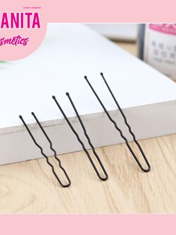 🌸สินค้าพร้อมส่ง🌸 กิ๊บทำผม กิ๊บติดผม ปิ่นปักผม กิ๊บเสียบผมสีดำ 3 ขนาด แพ็คละ 20 ชิ้น