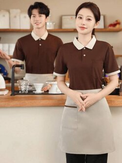 เสื้อโปโลพนักงานเสริฟ ชุดพนักงานร้านอาหาร ชุดพนักงานร้านกาแฟ