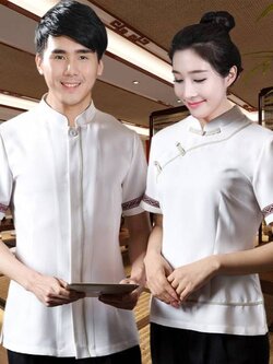 ชุดพนักงานต้อนรับโรงแรม ชุดยูนิฟอร์มห้องอาหาร ฟร้อนโรงแรม