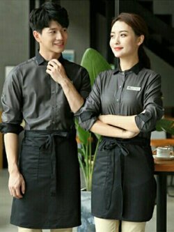 เสื้อพนักงานเสริฟ พนักงานร้านกาแฟ พนักงานต้อนรับ