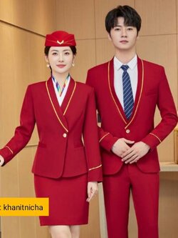 ชุดแอร์โอสเตส ชุดสูท ชุดพนักงานต้อนรับ
