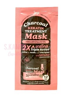 JOJI โจจิ ชาร์โคล เคราติน ทรีตเมนต์ มาส์ก หมักผม (12 กรัม) Charcoal Keratin Treatment Mask (12 G)