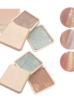 XIAOYUML ไฮไลท์ 2 สีในหนึ่งตลับ(1ชิ้น)Party Girl Diamond Highlight( 1 piece)