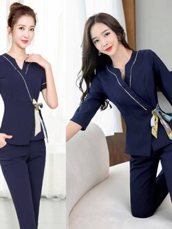 ชุดพนักงานนวดสปา ชุดคลินิกความงาม ร้านสปาเสริมสวย