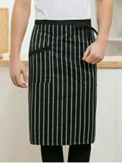 ผ้ากันเปื้อนเชฟ ผ้ากันเปื้อนกุ๊ก ผ้ากันเปื้อนพ่อครัว ผ้ากันเปื้อนแม่ครัว ผ้ากันเปื้อนลายทาง