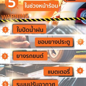 รวมมิตร 5 อุปกรณ์รถยนต์ยอดฮิต ที่หน้าร้อนนี้จะต้องดูแล