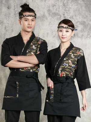 เครื่องแบบพนักงานเสริฟ ชุดฟอร์มพนักงานร้านอาหารญี่ปุ่น เกาหลี