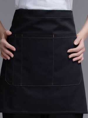 ผ้ากันเปื้อนครึ่งสั้น ผ้ากันเปื้อนพนักงานเสริฟ ผ้ากันร้านกาแฟ