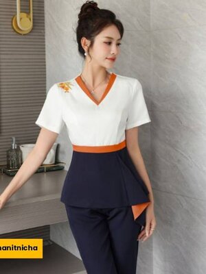 ชุดพนักงานนวดสปา เสริมสวย คลินิกความงาม