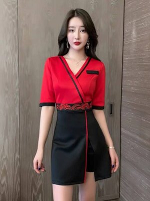 ชุดช่างเสริมสวย ซาวน่า แช่เท้า ชุดคลินิกความงาม ชุดนวดสปา ชุดพนักงานต้อนรับ