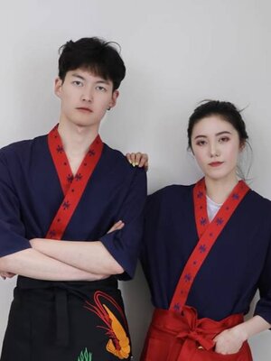 ชุดพนักงานร้านอาหารเกาหลี ญี่ปุ่น ชุดพนักงานเสริฟ ชุเพนักงานต้อนรับ