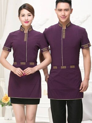 ชุดพนักงานเสริฟ ชุดพนักงานร้านอาหาร ร้านกาแฟ โรงแรม