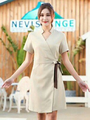 ชุดเดรส ชุดคลุม ชุดคลินิกความงาม ชุดสปา