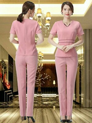 ชุุดคลินิกความงาม ชุดนวดสปา ชุดพนักงานต้อนรับ