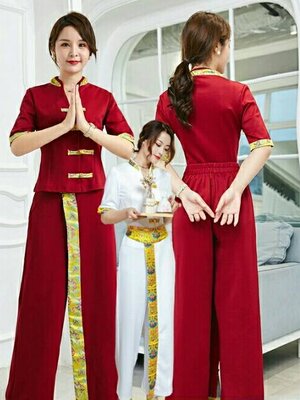ชุดสปาโรงแรม ชุดพนักงานต้อนรับ