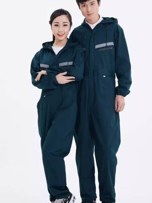 ชุดหมีช่างวิสวกรรม ช่างไฟฟ้าอุตสาหกรรม ช่างก่อสร้าง ช่างปะปาแขนยาว