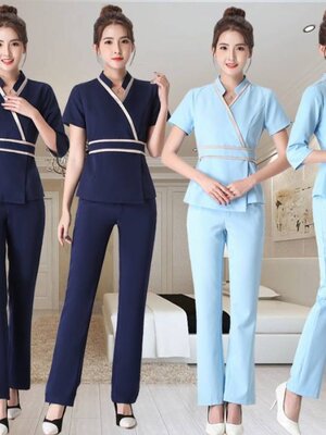 ชุดคลินิกความงาม ชุดพนักงานต้อนรับ ชุดสปา